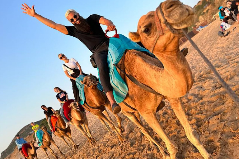 Tangier: Achakar Beach Sunset Camel Ride &amp; Moroccan Dinner