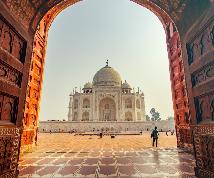 Depuis Delhi/Jaipur : Taj Mahal, Agra et Mathura en voiture