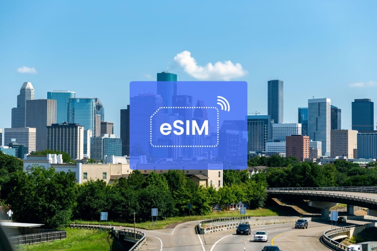 Houston: US/Nordamerika eSIM Roaming Mobile Datenplan1 GB/ 7 Tage: 3 Länder Nordamerikas