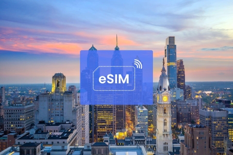 Filadelfia: Mobilna transmisja danych eSIM w roamingu w USA/Ameryce Północnej50 GB/ 30 dni: 3 kraje Ameryki Północnej