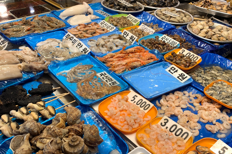 Busan: Tour gastronômico. Smash Seafoods e comidas de rua