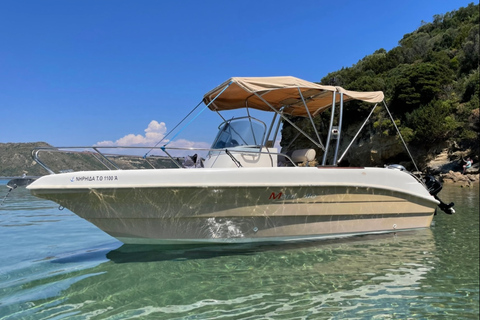 Zakynthos : Tour en bateau privé Île de la Tortue Grottes Mizithres