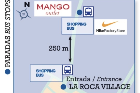 Barcelona: transfers naar winkelcentrum Roca VillageLa Roca Village Shopping Mall naar Barcelona enkele reis