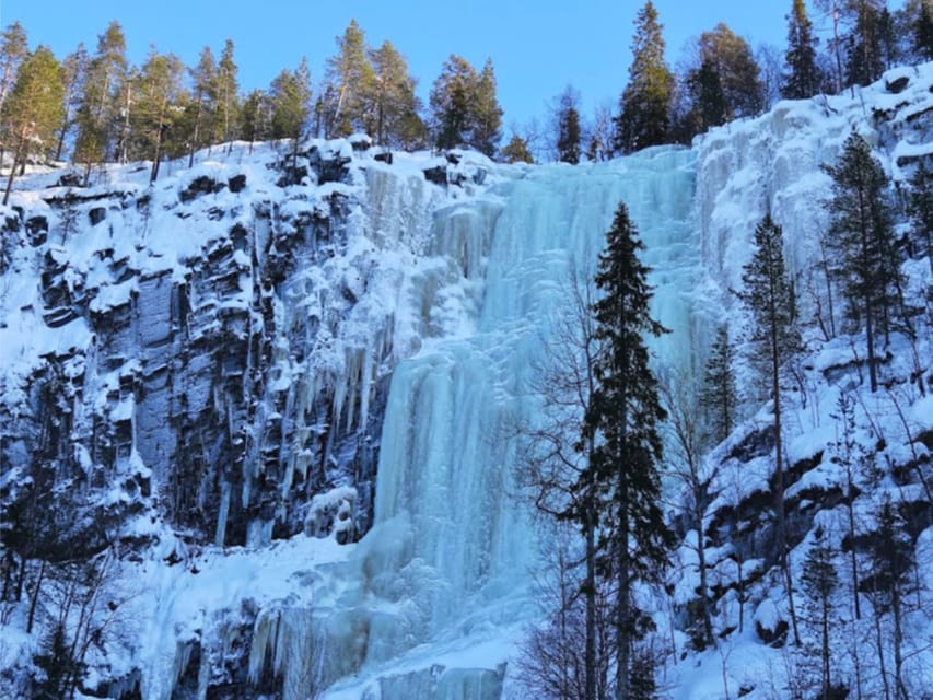Korem Water Fall Korouoma Frozen Waterfalls Hike & Barbeque - Small Group | GetYourGuide