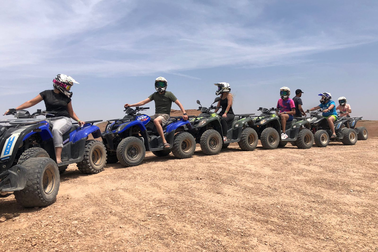 Aventure en quad tout compris et dîner dans le désert d'AgafayAventure en quad tout compris dans le désert rocheux d'Agafay