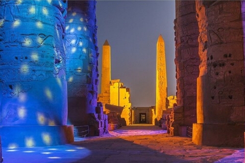 Louxor : Spectacle son et lumière de Karnak avec dîner, Felucca