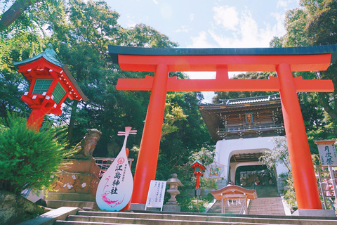 Från Tokyo: Dagstur till Kamakura, Hachimangu-helgedomen och EnoshimaUpphämtning från Tokyo Station Marunouchi kl. 8.00