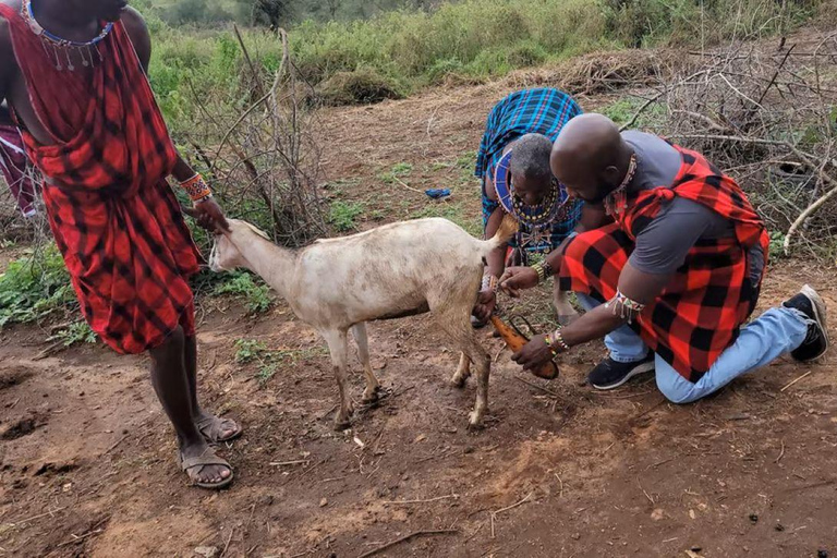 Kulturell rundtur i Maasai-by