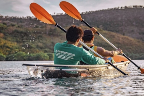 Balade en bateau banane et expérience de kayak en eau claire à Coron PalawanPromenade en bateau banane à Coron Palawan