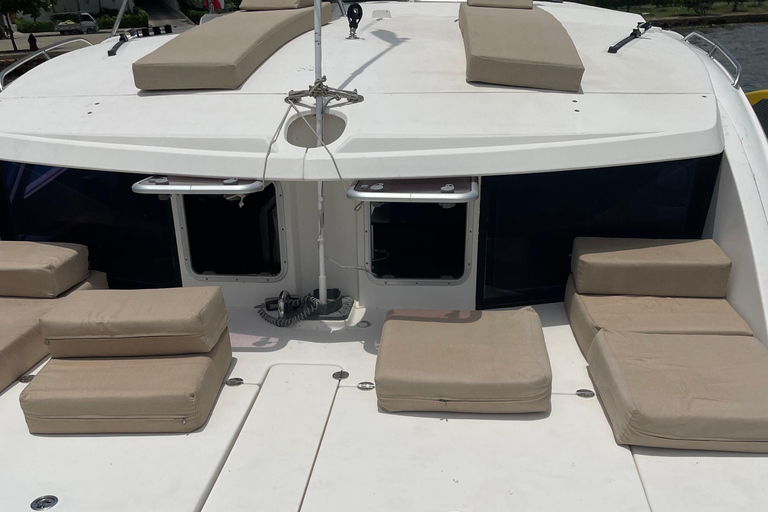 Cartagena: Overnight Catamaran Rosario Islands Trip Catamaran sunset and sleeping