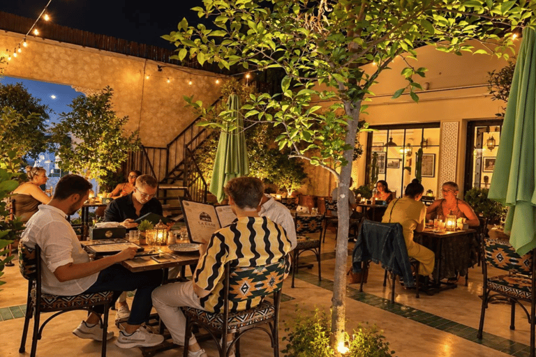 Marrakech Medina Night Tour with Rooftop Dinner