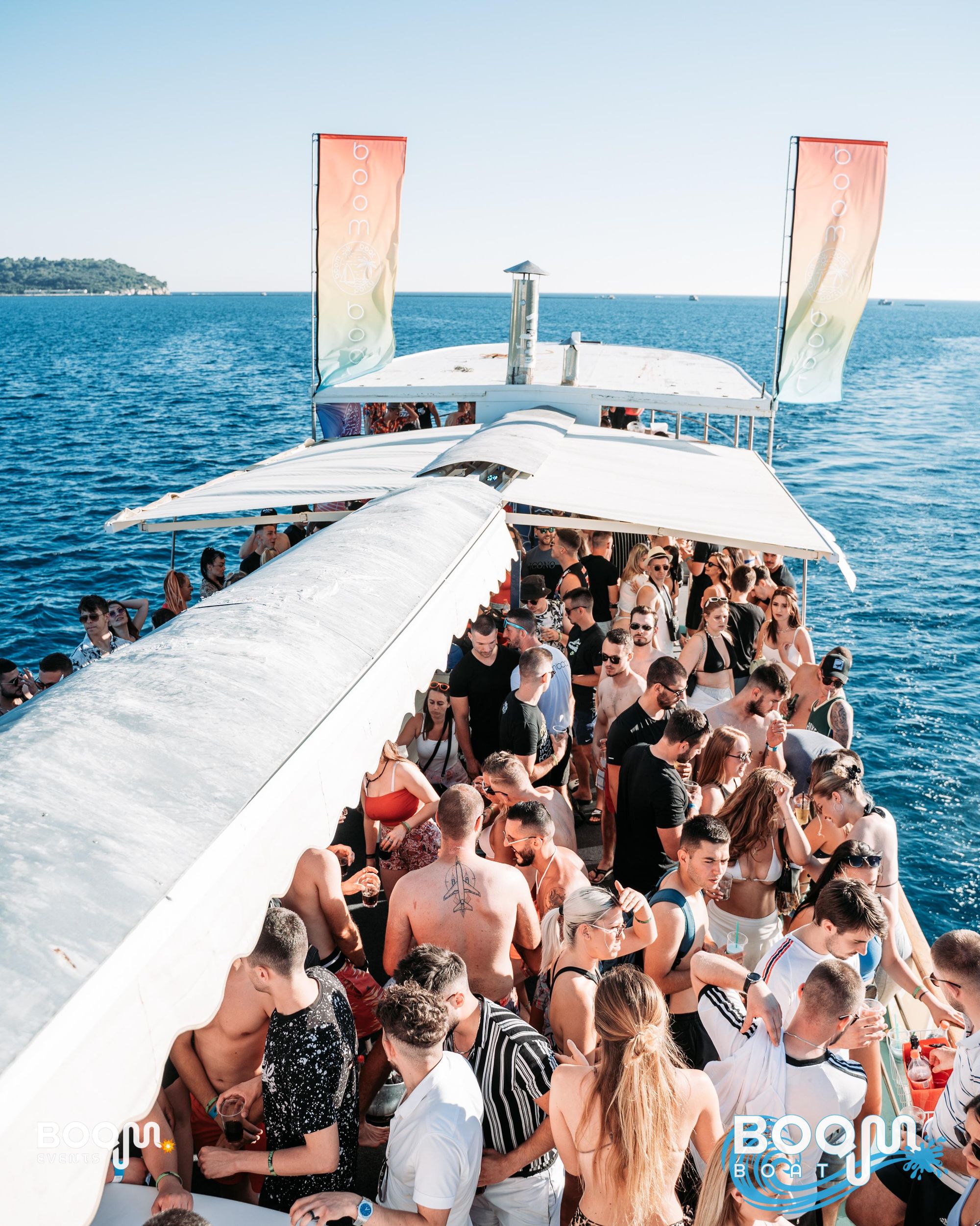 Poreč: Bootsparty mit Getränken, DJ und After-Party