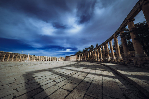 Vanuit Amman : Dagvullende tour - Jerash en de Dode Zee.tour met alleen vervoer