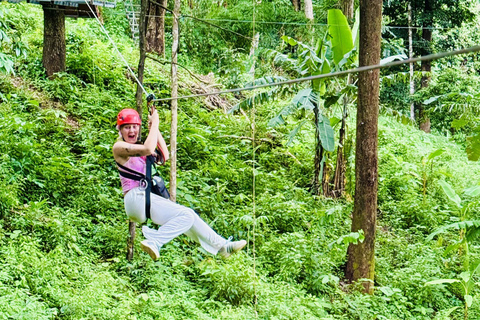 清迈：粘粘瀑布、全地形车和滑索一日旅行清迈：黏黏瀑布、全地形车和滑索一日旅行