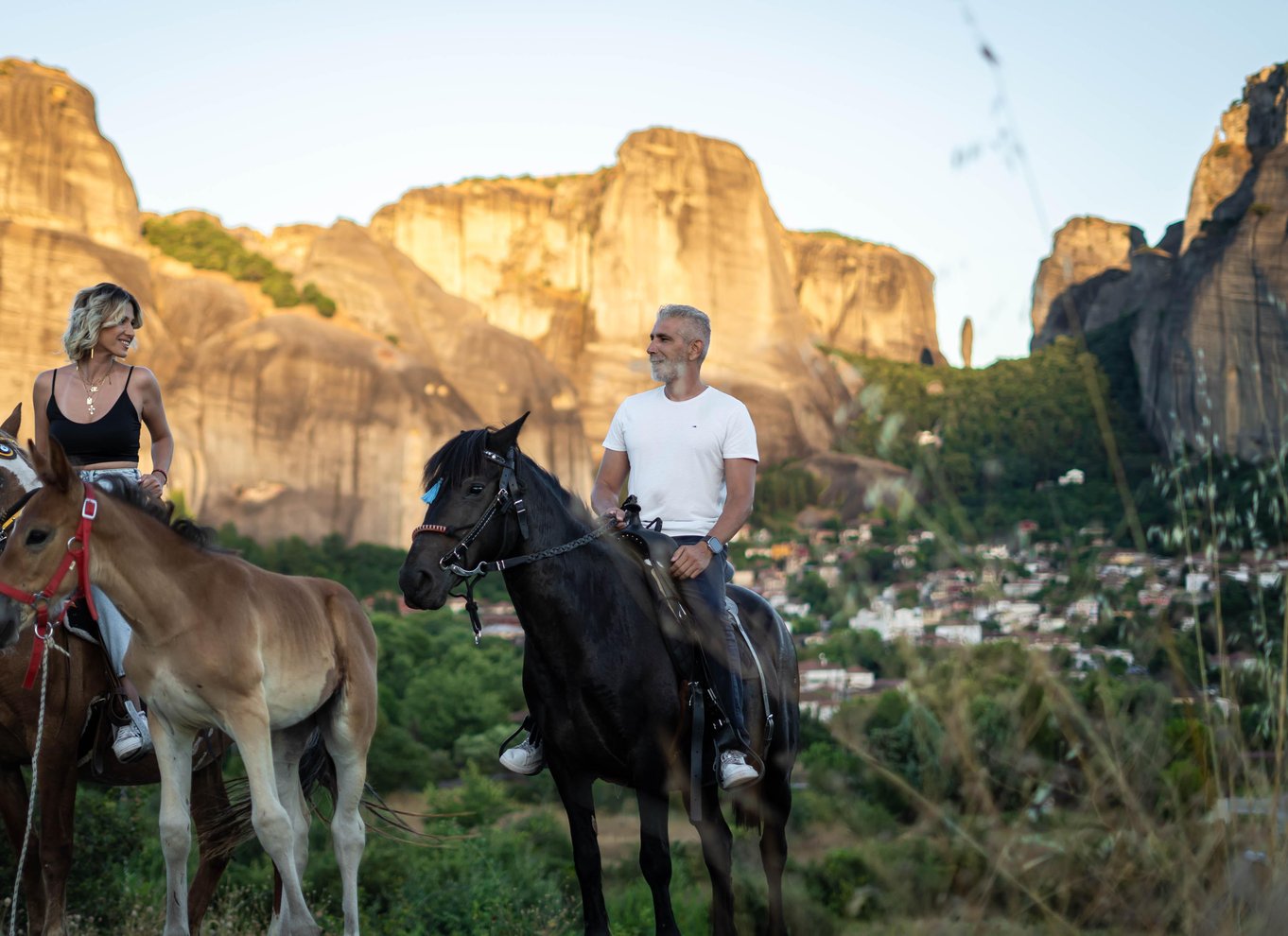 Kastraki: Ridning ved solnedgang i Meteora