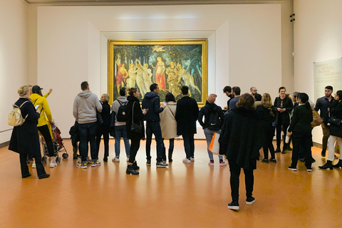 Firenze: Tour guidato per piccoli gruppi della Galleria degli Uffizi con bigliettoVisita guidata italiana