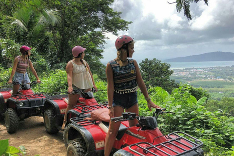 Phuket: ATV-tur och zipline-äventyr vid Big Buddha ViewpointZipline 18 stationer