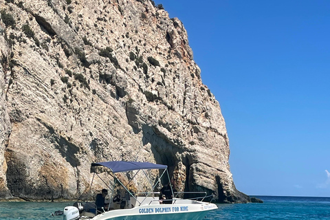 Zakynthos: Navagio Beach and Blue Caves Boat Tour Around Zante by private boat