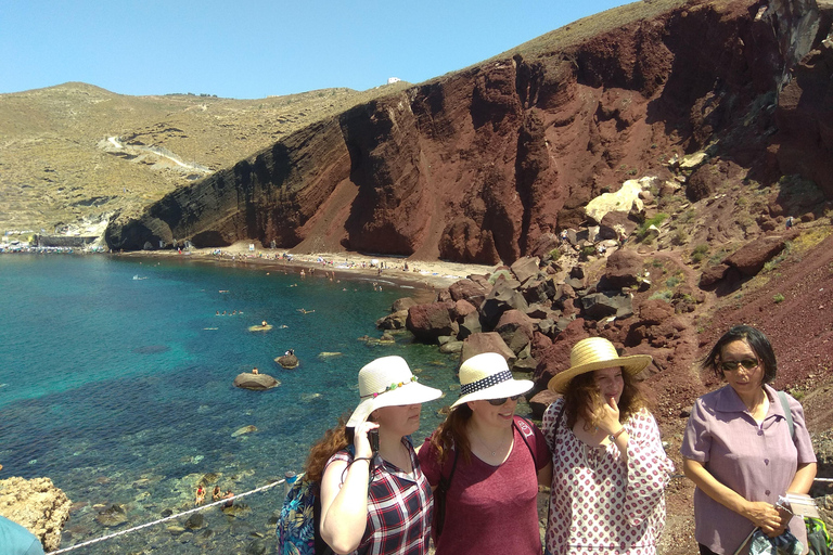 Santorini: Red Beach, Megalochori, and Oia Sunset Tour