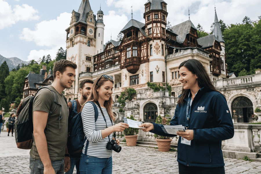 Eintrittskarte für Schloss Peleș oder Schloss Bran. Foto: GetYourGuide Eintrittskarte für Schloss Peleș oder Schloss Bran. Foto: GetYourGuide