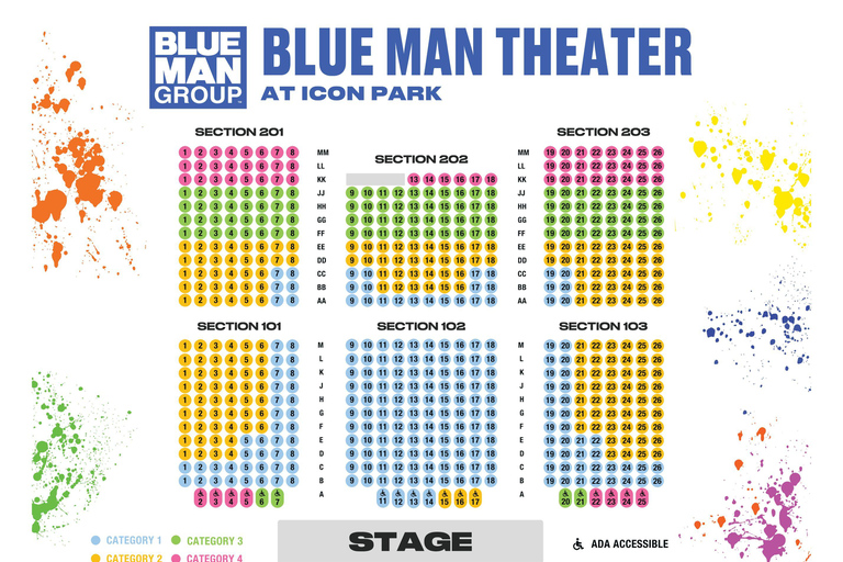 Orlando: Blue Man Group Show at ICON Park Category 3 seats - Orlando: Blue Man Group Show at ICON Park