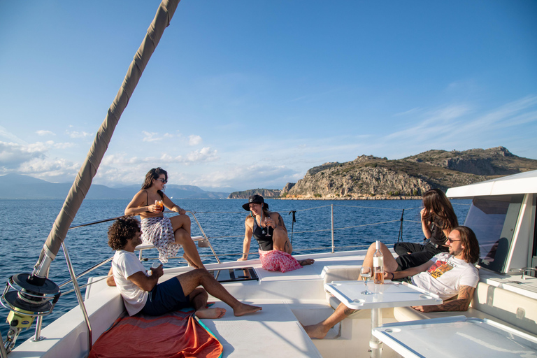 Nafplio Lounge Catamaran Cruise, Swimming & Sunset Option