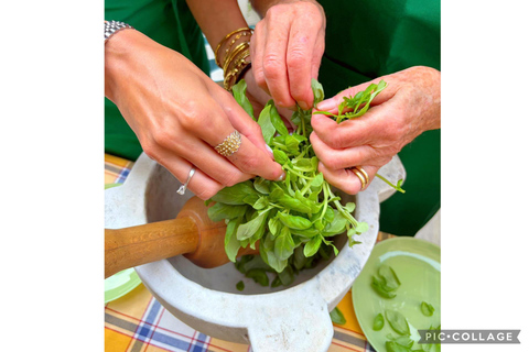Genoa: Pesto and Walnut Sauce Lesson with World Champion and Ligurian Menu