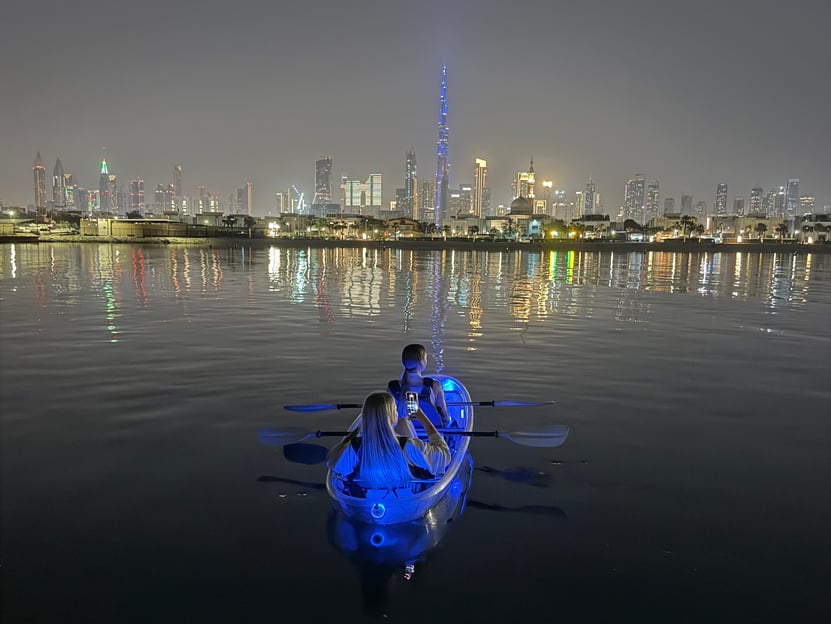 Dubai: Night Kayaking Experience with Burj khalifa views