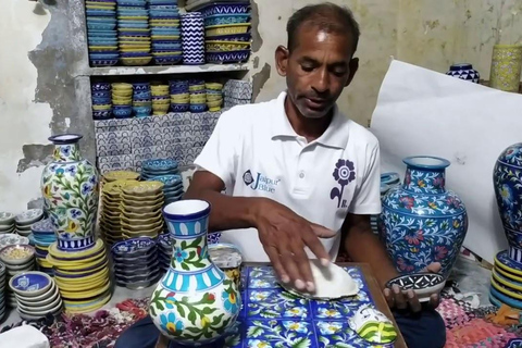 Jaipur: Amber Fort Light & Sound Show w/ BluePoetry Art Demo Professional Tour Guide Only