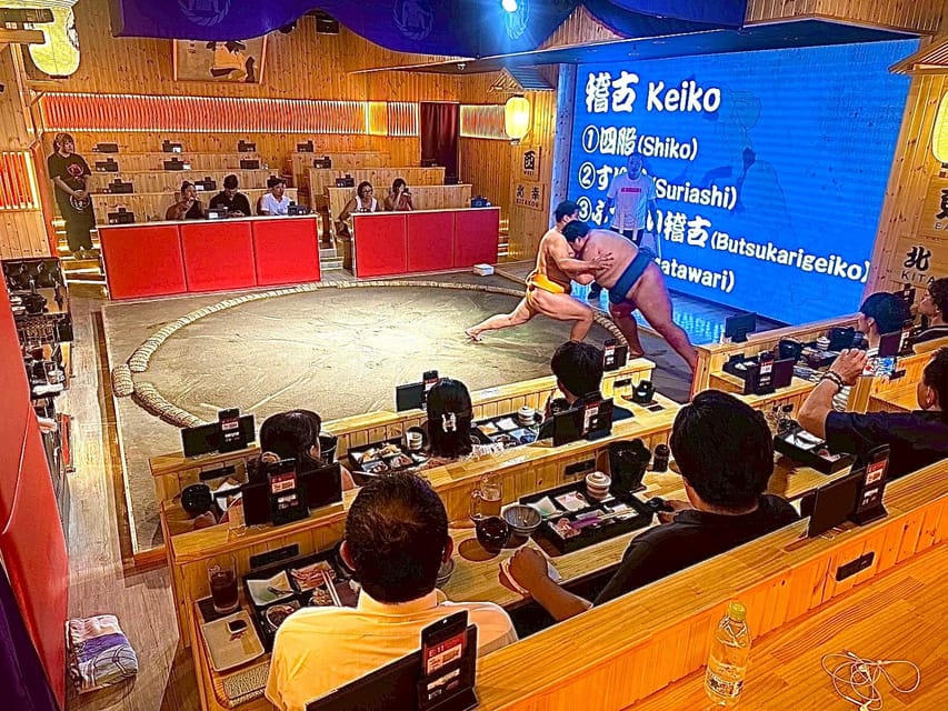 札幌：日本料理と写真付き相撲ショー体験