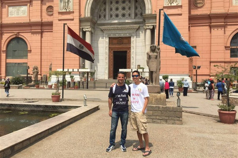 Depuis le Caire : visite privée pyramide, musée et bazar