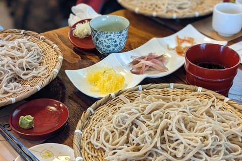 松本：そば打ち体験＆新鮮なわさびを使った昼食（お客様向け