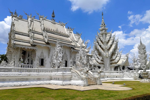 Chiang Mai: Chiang Rai Red, White, and Blue Temples day tour Temples + Long Neck Village – Meet at Central Festival