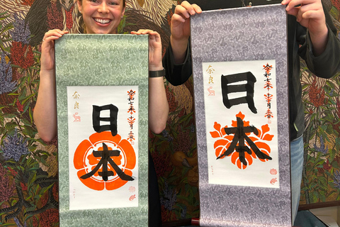 Nara: Goshuin-Style Hanging Scroll calligraphy Workshop
