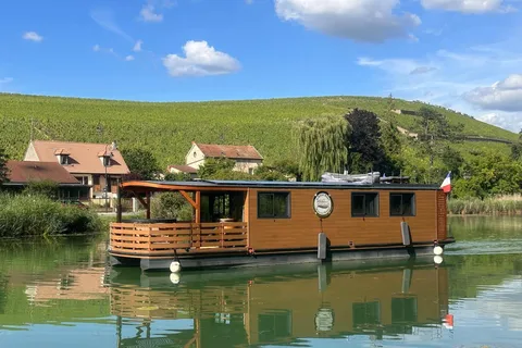 Croazieră semi-privată cu barca solară în Champagne