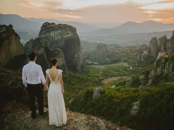Meteora Sunset med fotostopp och till St. Georges grotta