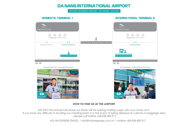 Aéroport de Da Nang: transfert privé depuis / vers la ville de HueDe l'aéroport de Da Nang au centre-ville de Hue