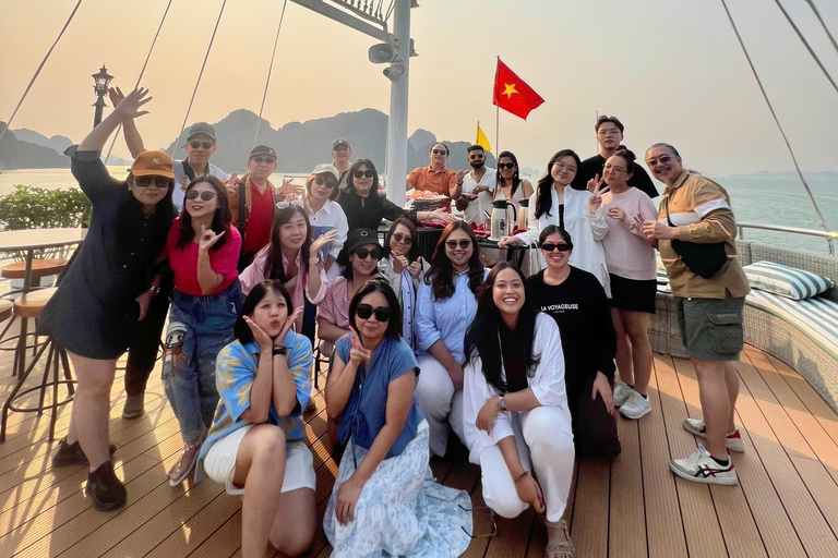 Hanói: Viagem de 1 dia à Baía de Ha Long - Cruzeiro de luxo AmethystCruzeiro de dia inteiro na Baía de Halong com Ametista (todos os destinos)