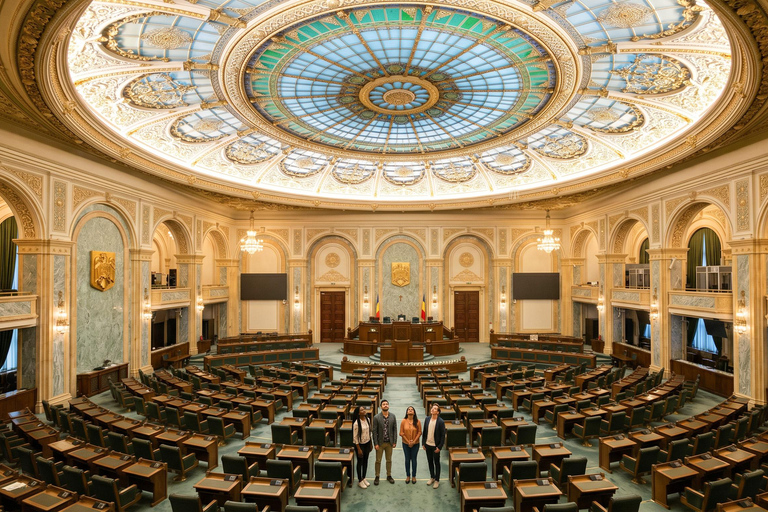 Bucharest: Ceaușescu's Palace, Parliament & Village Museum COACH TOUR Audio guide in 24 languages