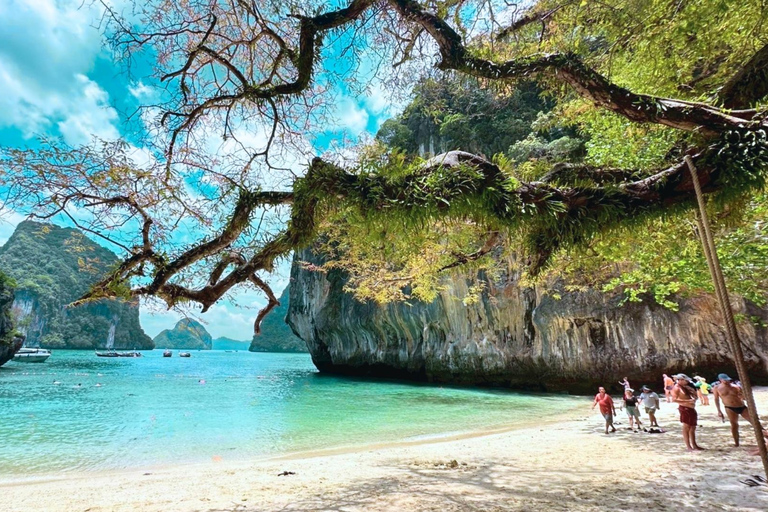 Krabi: Luxury Vintage Wooden Boat Cruise With Island Hopping Private: One day 4 Islands Tour