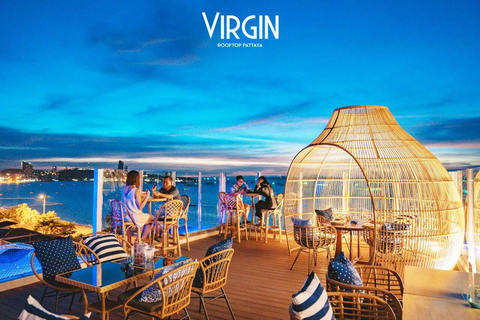 Pattaya: Virgin RooftopCena romántica compartida para 2 personas