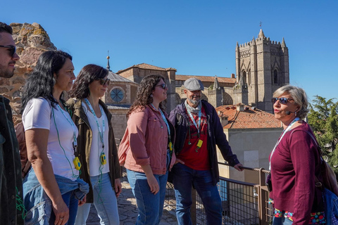 Madrid: Avila met Walls en Segovia met AlcazarÁvila en Segovia met monumenten Engels Voorkeur