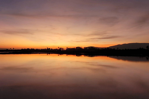 Countryside: Pepper Farm, Lake, Salt field Reflection Sunset