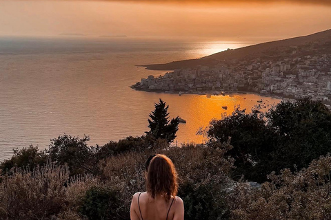 Ksamil:Sunset at Lekursi Castle with Views of Sarandë&Corfu