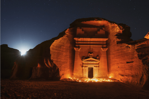 AlUla: Hegra After Dark Show med åktur i stridsvagn