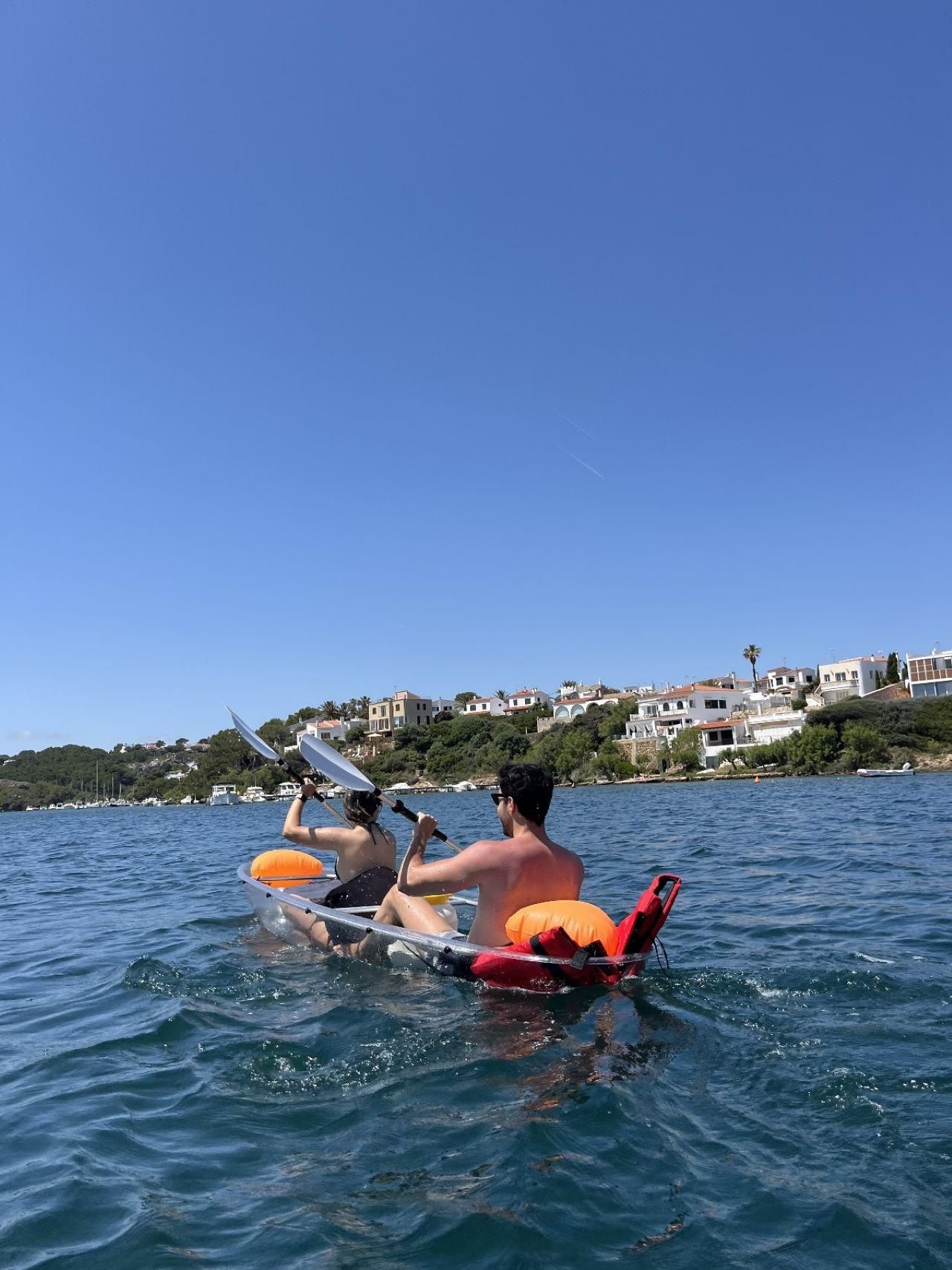Menorca: Geführte Tour mit transparentem Kajak