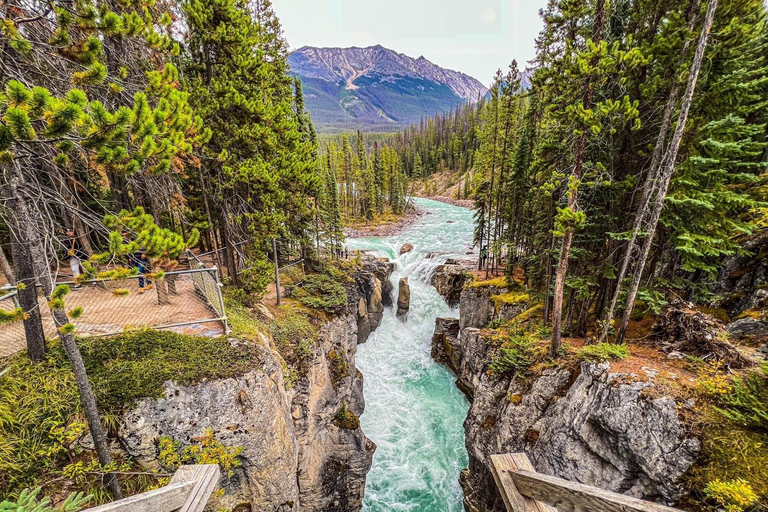 Moraine, lac Louise, lac Emerald, canyon Johnston et tour de Banff