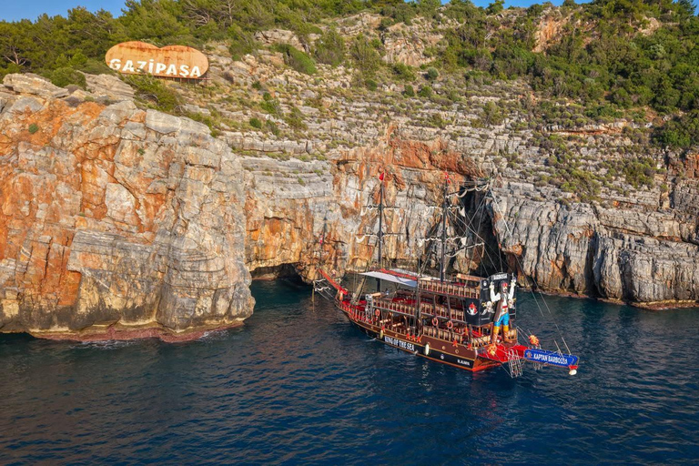 From Alanya: Gazipasa Hidden Bays Boat Tour & Lunch