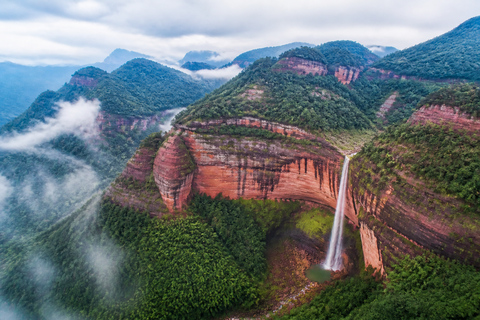 Guizhou: Chishui Danxia Scenic Area Tickets Chishui Waterfall: Shuttle + Elevator + Dome Cinema