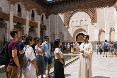 Marrakech: Ben Youssef Madrasa Tour with Skip-the-Line Entry Shared Group Guided Tour in French – Without Entry Tickets